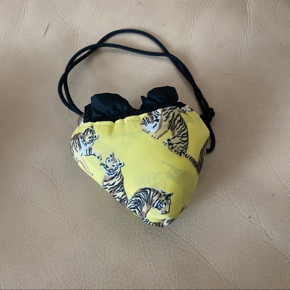 KENZO TIGER Yellow Foldable Eco Tote Bag Shopper - Picture 6 of 8